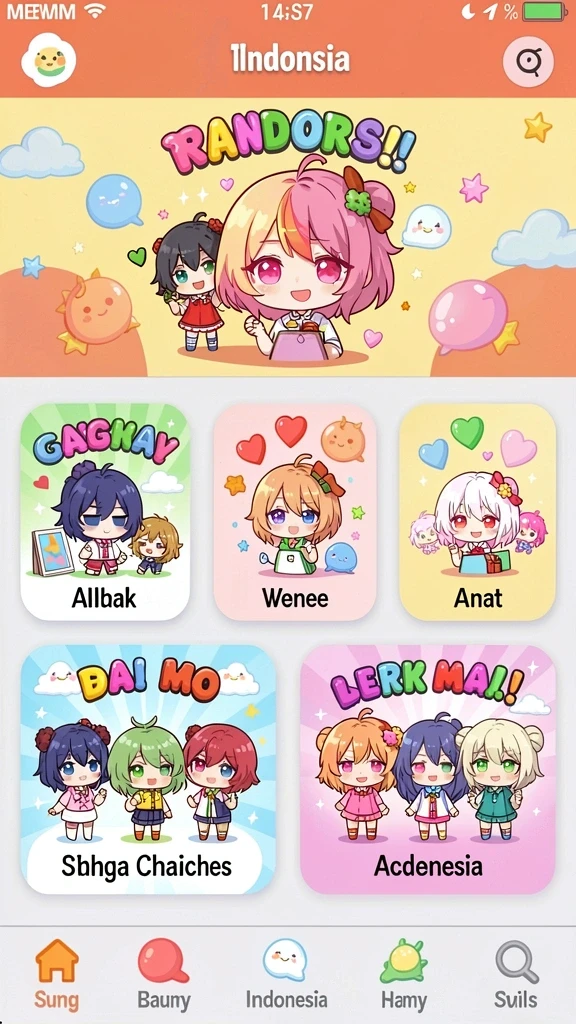 99luck99 - Screenshot menampilkan fitur komunitas yang memungkinkan interaksi antara pemain.
