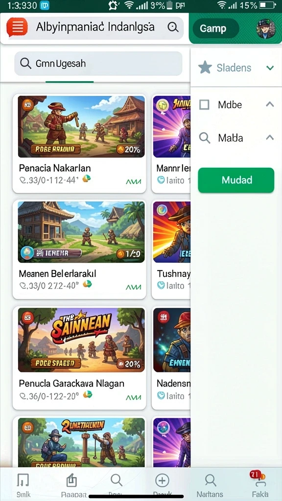 pgg68 - Tampilan awal yang menarik dan intuitif.